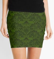 Stegosaurus Lace - Green Mini Skirt