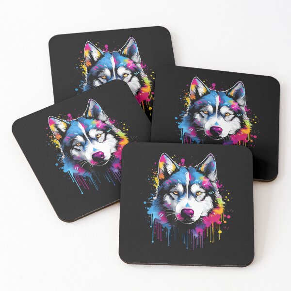 Item preview, Colorful Siberian Husky Dog designed and sold by Goleon12.