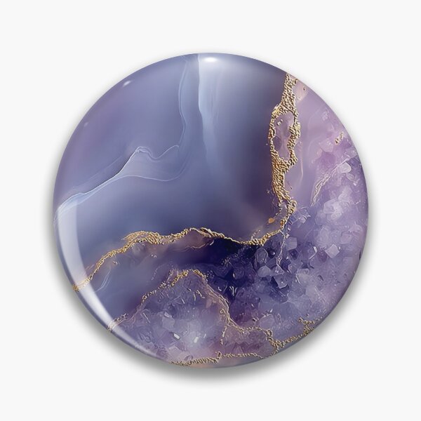 Item preview, Enchanted Purple Geode Resin Art with Glowing Gold Quartz designed and sold by Nine Lives Studio.