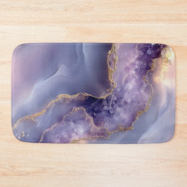 Item preview, Enchanted Purple Geode Resin Art with Glowing Gold Quartz designed and sold by Nine Lives Studio.
