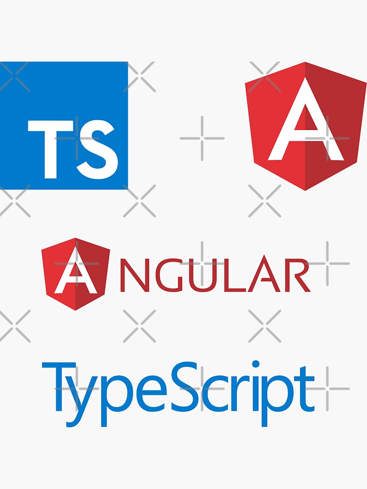 Thumbnail 3 of 3, Sticker, angular typescript sticker set designed and sold by yourgeekside.