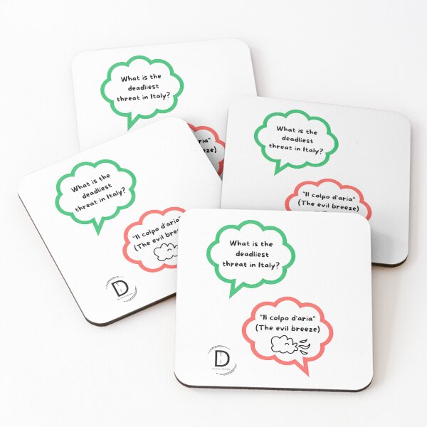 Item preview, Il Colpo D'aria Funny Italian Survival-Deadlist Threat Joke designed and sold by TheItaliandilemma.