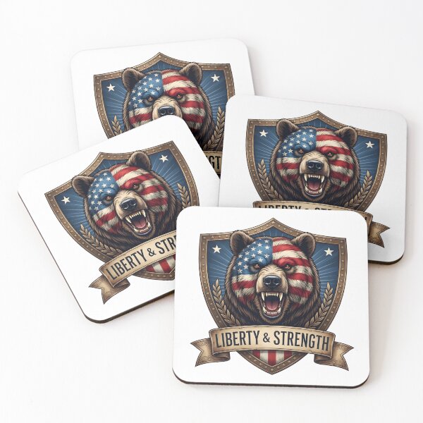 Item preview, Liberty & Strength Bear Shirt – Patriotic American Bear Design - 4th Of July designed and sold by relso.