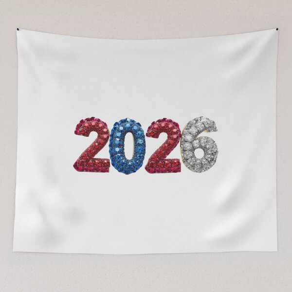 Item preview, ✨2026 Sparkle Jewel Year ✨#2026 #tricolor #blue #white #red #gift designed and sold by Fanybany.