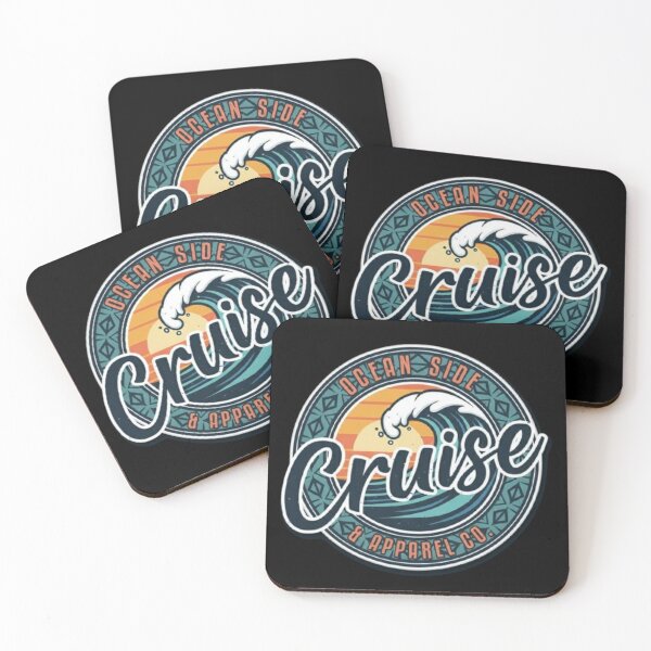 Item preview, Ocean Side Cruise – Retro Sunset Surf Logo designed and sold by Dogandesighn.