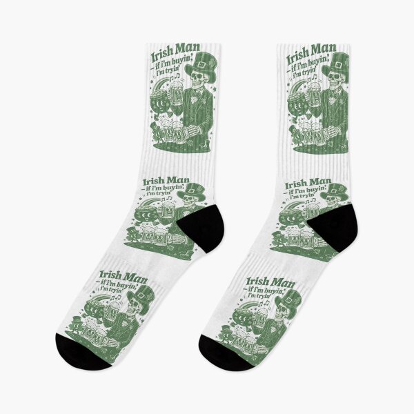 Item preview, Funny St Patricks Day Irish Man Skeleton Shamrock designed and sold by JessArty ⭐⭐⭐⭐⭐.