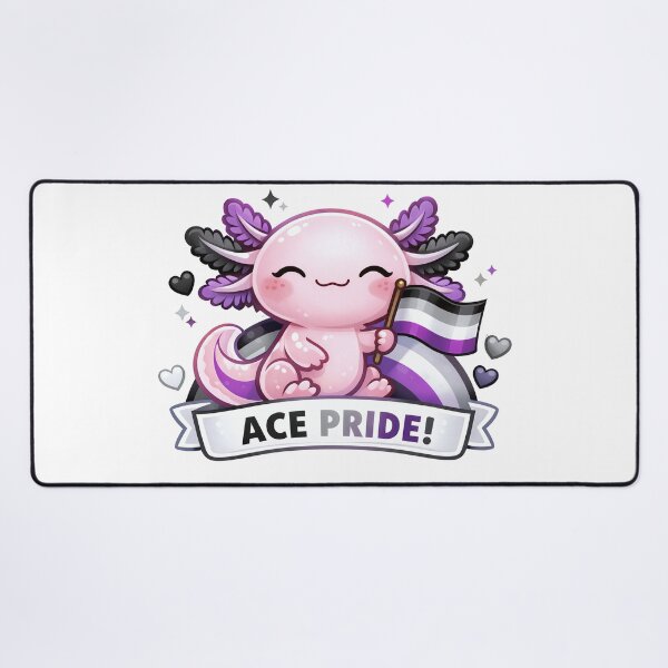 Item preview, Cute Axolotl – Ace Pride Sticker designed and sold by TunikaSVEN93.