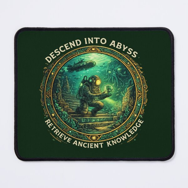 Item preview, Descend Into Abyss – Deep Sea Fantasy Illustration designed and sold by Dogandesighn.