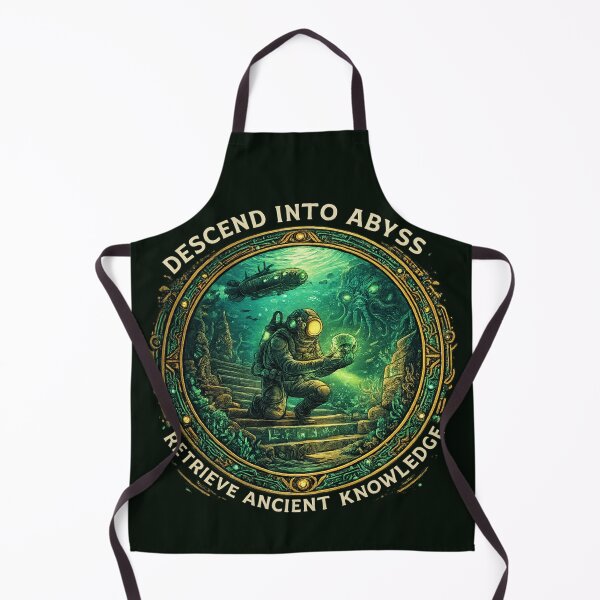 Item preview, Descend Into Abyss – Deep Sea Fantasy Illustration designed and sold by Dogandesighn.