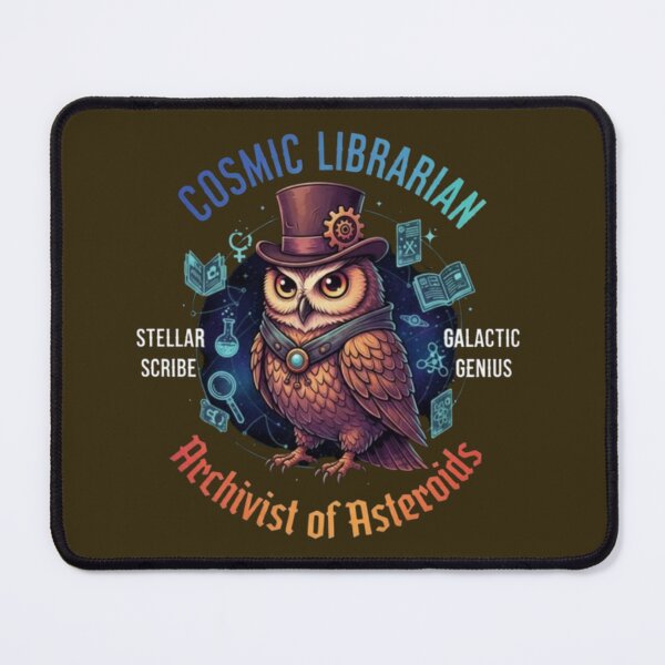 Item preview, Cosmic Librarian – Steampunk Owl of Knowledge designed and sold by Dogandesighn.