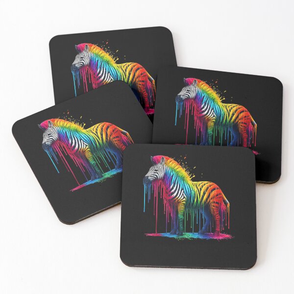 Item preview, Zebra Rainbow Painted Dripping Zebra Lovers Cute Zoo Animal designed and sold by Goleon12.