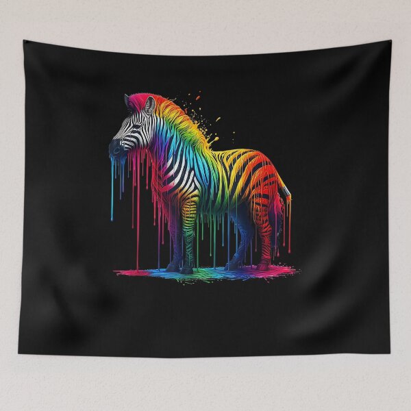 Item preview, Zebra Rainbow Painted Dripping Zebra Lovers Cute Zoo Animal designed and sold by Goleon12.