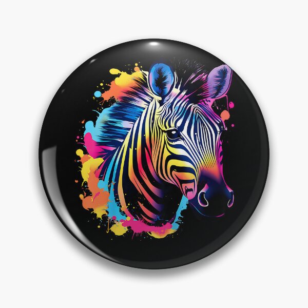 Item preview, Zebra Colorful Splash Animal Art Portrait Wildlife Safari designed and sold by Goleon12.