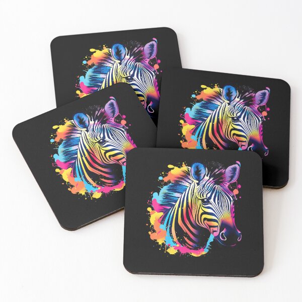 Item preview, Zebra Colorful Splash Animal Art Portrait Wildlife Safari designed and sold by Goleon12.
