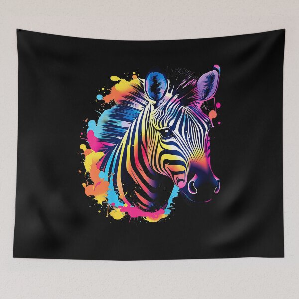 Item preview, Zebra Colorful Splash Animal Art Portrait Wildlife Safari designed and sold by Goleon12.