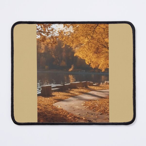 Item preview, Autumn Park Walking Path Lake View Scenic Fall Morning Reflection Photography Peaceful Nature Landscape designed and sold by CertainTees Clothing & Accessories .