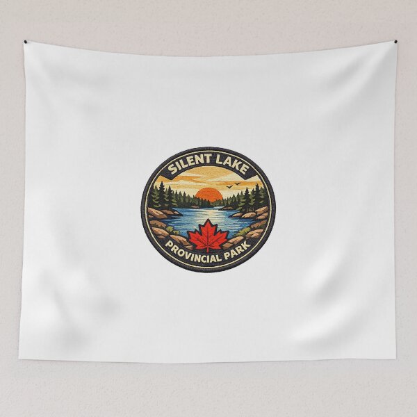 Item preview, Silent Lake Provincial Park Embroidered Patch designed and sold by CompassLake.