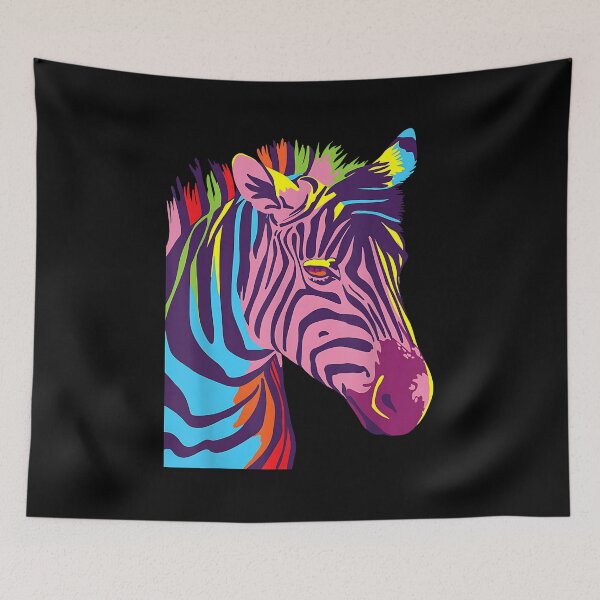 Item preview, Colorful Zebra Head - Wildlife Biologist Zookeeper Zoologist designed and sold by Goleon12.