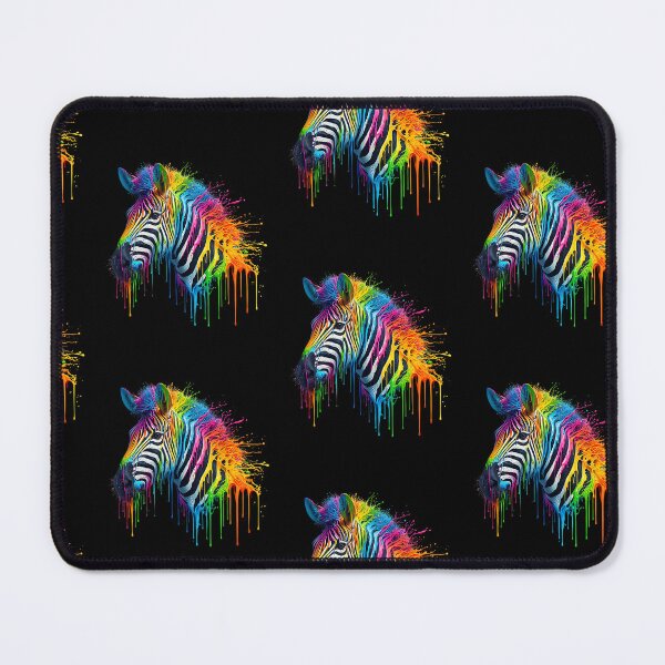 Item preview, Rainbow Painted Dripping Zebra Face Zoo Animal Zebra Lovers designed and sold by Goleon12.