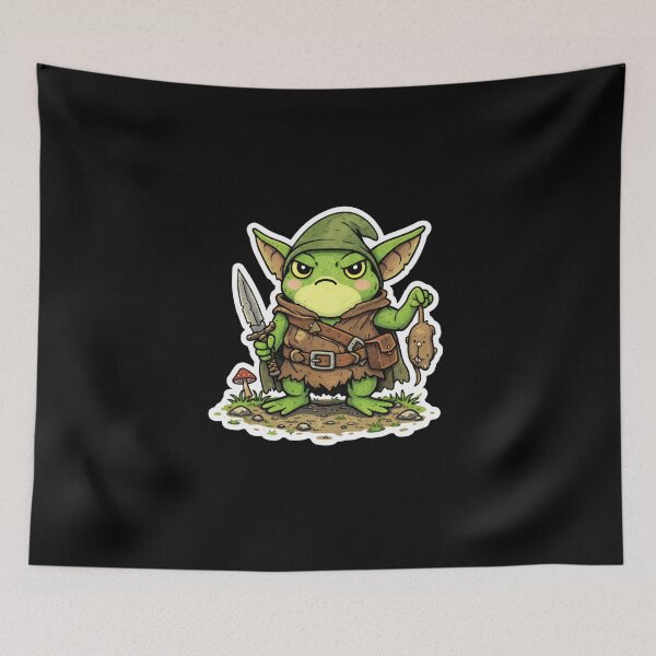 Item preview, Goblin Frog Fantasy Meme – Funny Frog RPG Creature – Cute Goblin Frog Design designed and sold by VibeOffline Studio.