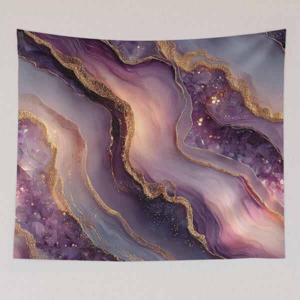 Item preview, Mesmerizing Crushed Amethyst Geode with Glowing Resin Flow designed and sold by Nine Lives Studio.