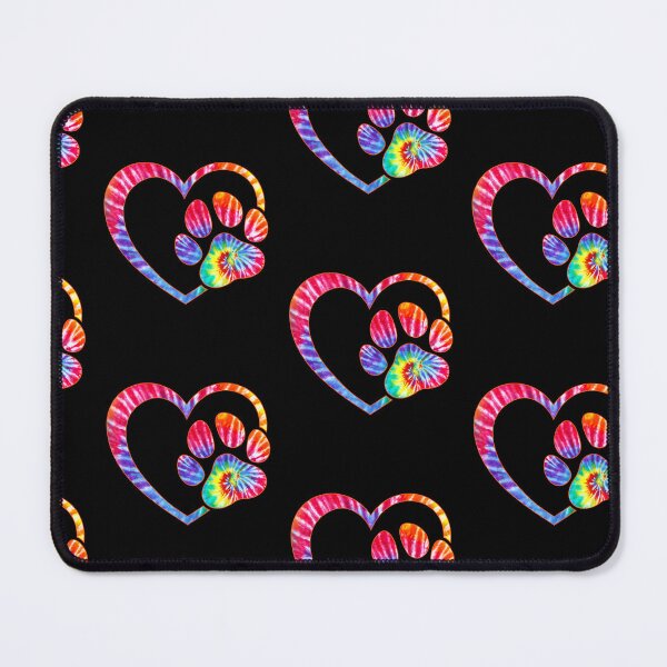 Item preview, Cute Tie Dye Dog Paw Love Heart Print Colorful Pet Dog Lover designed and sold by Goleon12.