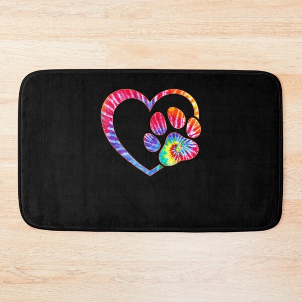 Item preview, Cute Tie Dye Dog Paw Love Heart Print Colorful Pet Dog Lover designed and sold by Goleon12.