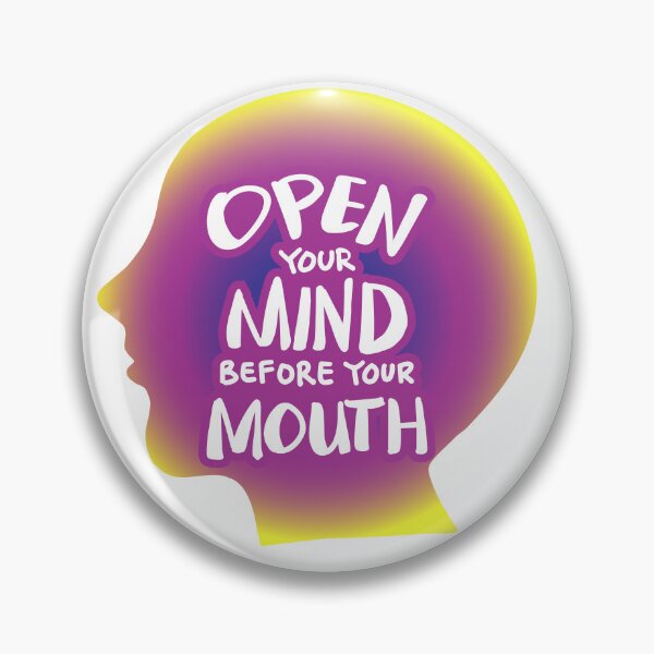Item preview, Open Your Mind Before Your Mouth – Funny Motivational Quote Design, Positive Mindset & Self Awareness Graphic designed and sold by TeeTopma.