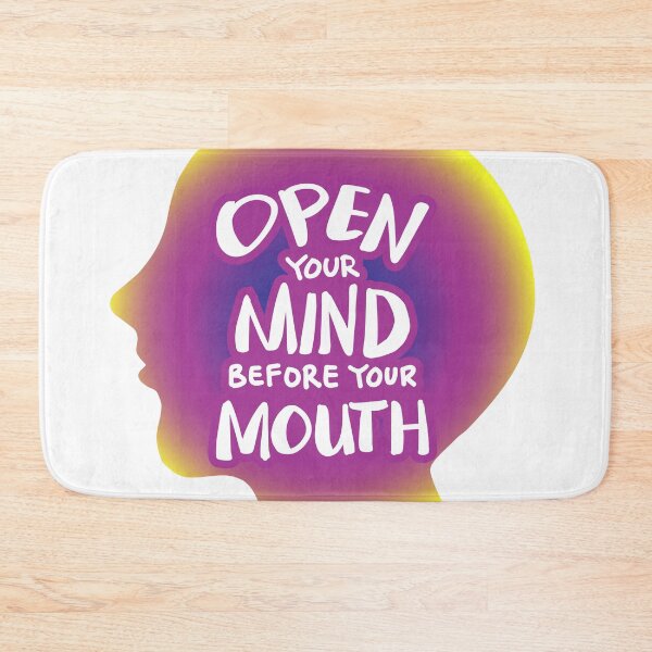 Item preview, Open Your Mind Before Your Mouth – Funny Motivational Quote Design, Positive Mindset & Self Awareness Graphic designed and sold by TeeTopma.