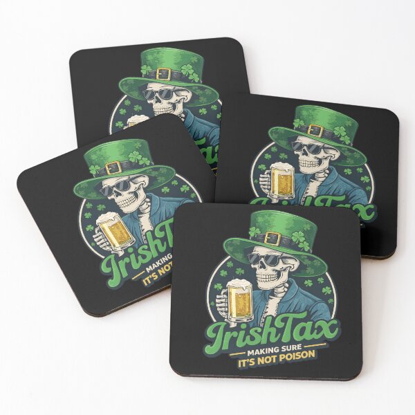 Item preview, Funny St Patricks Day - Irish Tax Funny Skeleton designed and sold by JessArty ⭐⭐⭐⭐⭐.