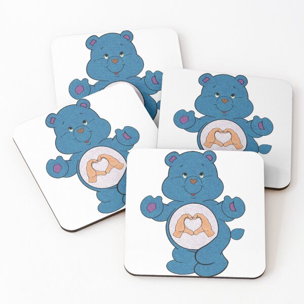 Item preview, Retro Belly Badge Bear Parody Hand Heart Love Cartoon Sticker designed and sold by Auntie M.
