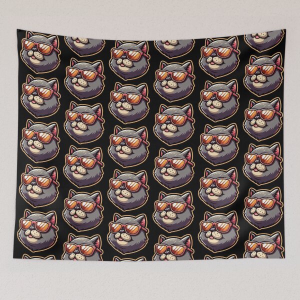 Item preview, Cool Cat with Red Shades – Cartoon Style designed and sold by Dogandesighn.