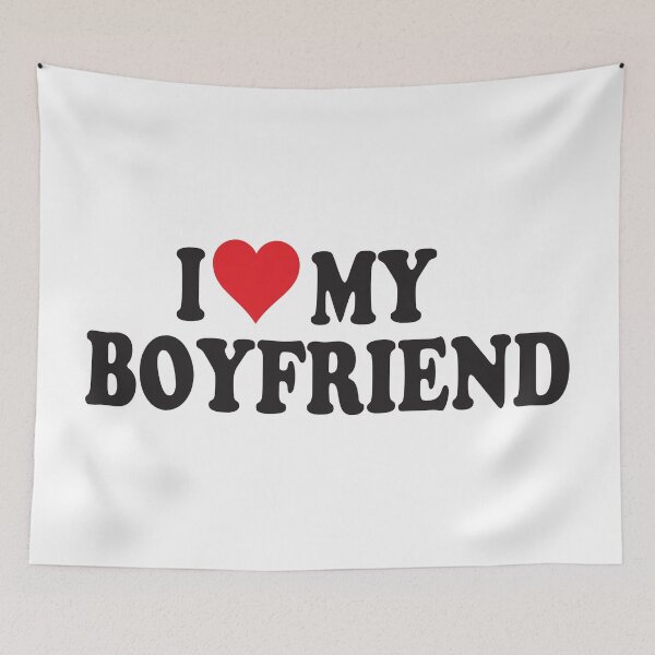 Item preview, I Love My Boyfriend Romantic Heart Love Quote designed and sold by Moriarty's Digital Visions.