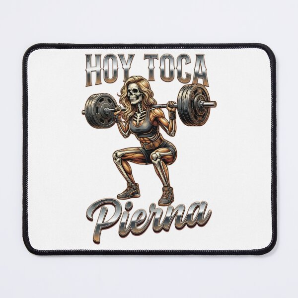 Item preview, Hoy Toca Pierna Skeleton Girl Squat Gym Humor designed and sold by VGAfanatic.