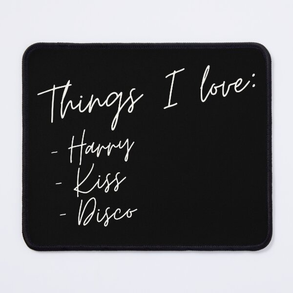 Item preview, Things I Love Harry Kiss Disco – Minimalist Listen Design designed and sold by eMKa82.