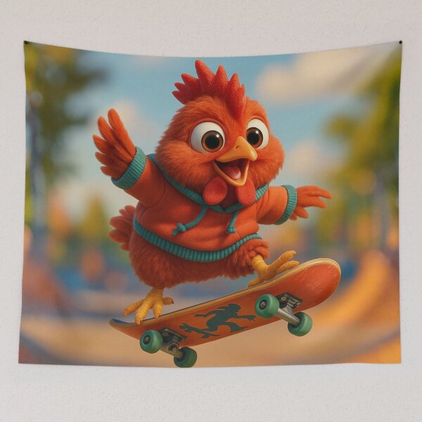 Item preview, Skater Redcap Chicken designed and sold by Sillytoe.