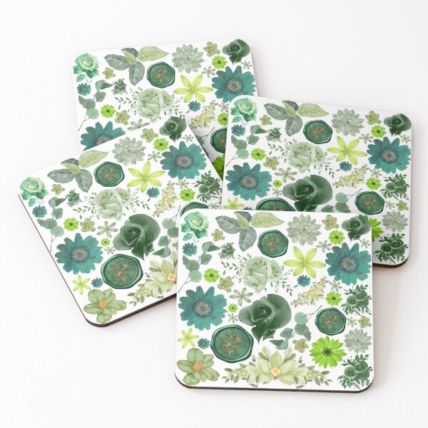 Item preview, Emerald Green Tropical Leaves Pattern  designed and sold by Karitza Daniela.