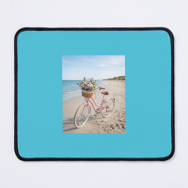 Item preview, Bicycle on the Beach with a basket full of flowers designed and sold by ShipDrop.