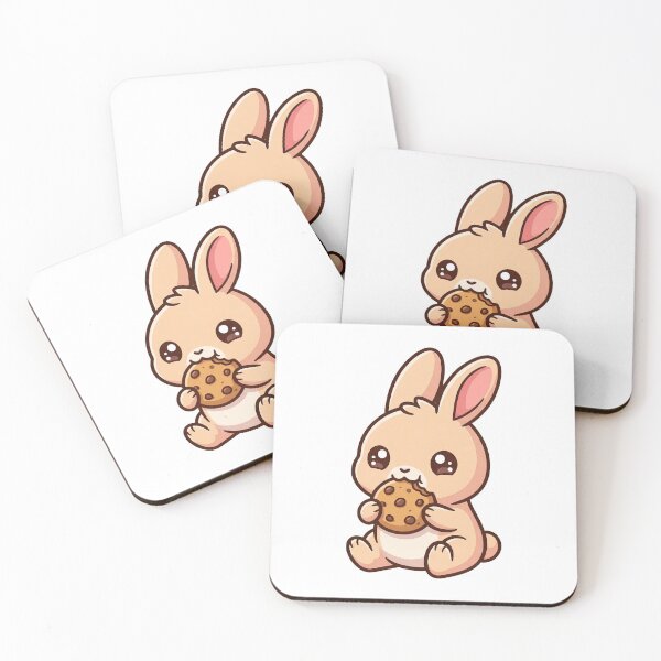 Item preview, Cute bunny eating a cookie illustration designed and sold by Simplify-Art.