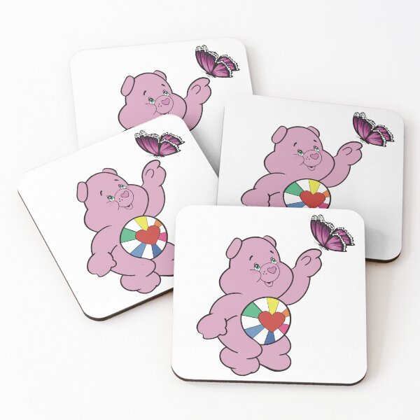 Item preview, Retro Belly Badge Bear Parody Rainbow Heart Cute Cartoon Sticker designed and sold by Auntie M.