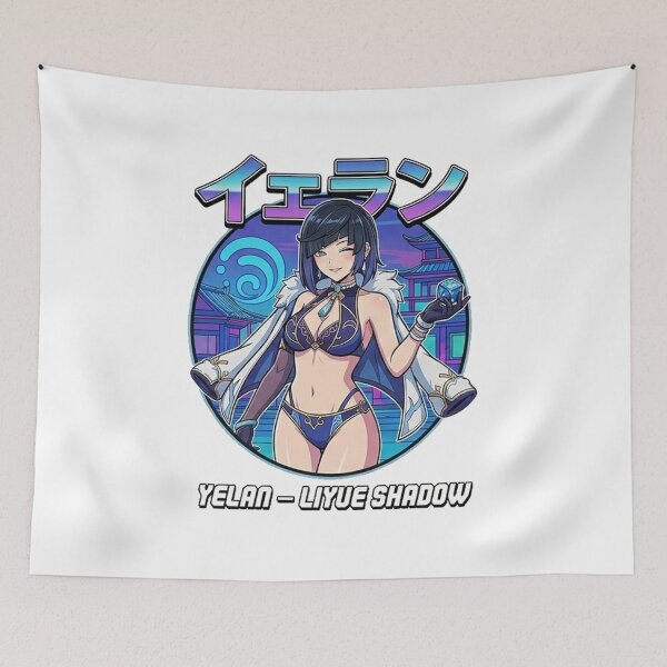 Item preview, Genshin Impact Yelan - Sexy Bikini Retro 90s Anime Style designed and sold by GachaGooners.
