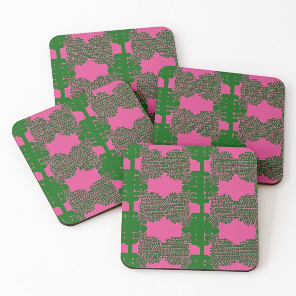 Item preview, Hot Pink Kelly Green Boho Abstract designed and sold by TheBohemianLark.
