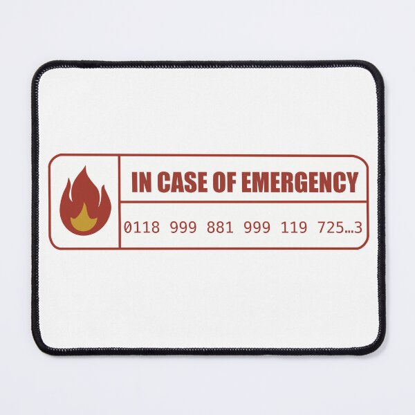 Item preview, In Case of Emergency Phone Number – IT Crowd Comedy Reference Design designed and sold by aziza-doodles.