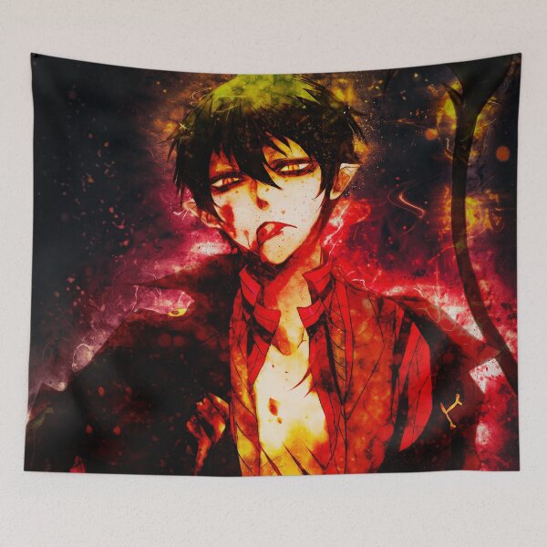 Item preview, Amaimon Blue Exorcist Red Cosmic Glow Intense Shadow Portrait designed and sold by mildaclairmo.