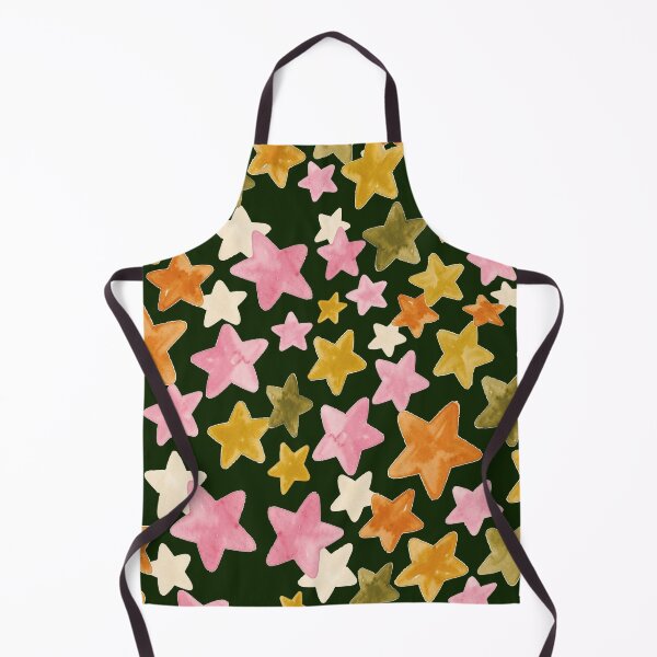 Item preview, Pastel Watercolor Stars on Dark Green designed and sold by laterkatergator.