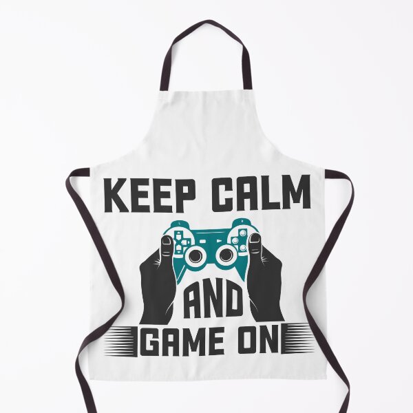 Item preview, Keep Calm and Game On Funny Gaming Quote - Classic Video Game Level Up Art designed and sold by FuzionRaptor.