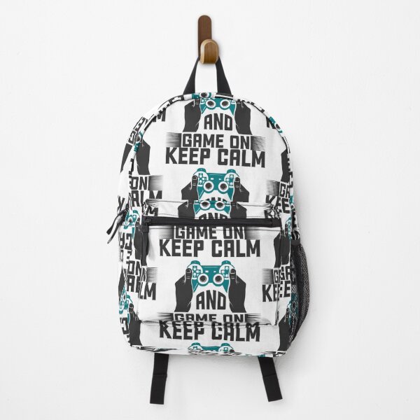 Item preview, Keep Calm and Game On Funny Gaming Quote - Classic Video Game Level Up Art designed and sold by FuzionRaptor.