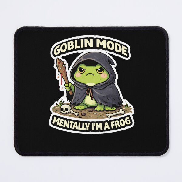 Item preview, Goblin Mode Frog – Mentally I'm a Frog Meme – Funny Goblin Frog Design designed and sold by VibeOffline Studio.