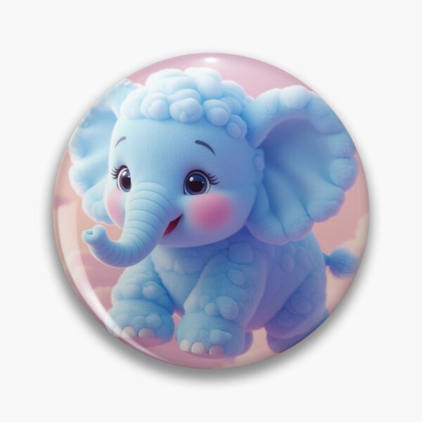 Item preview, Cute Blue Baby Elephant Floating on Clouds designed and sold by liep7art.