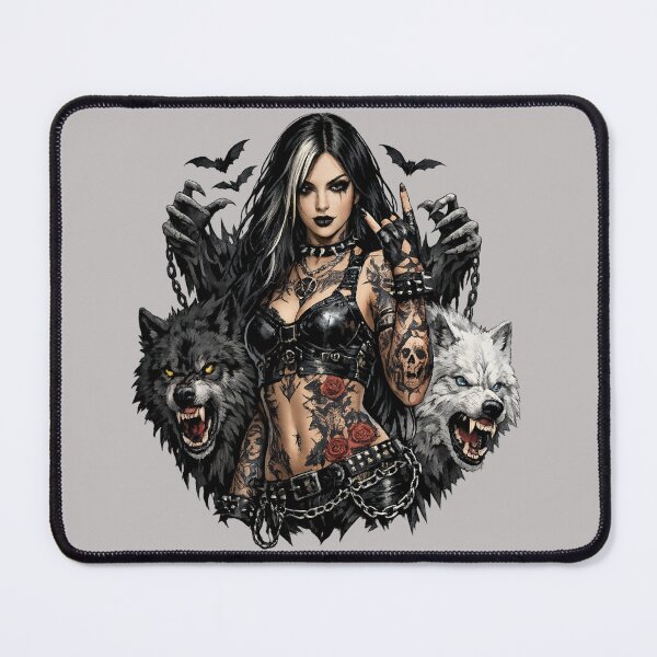 Item preview, Dark Gothic Rebel with Fierce Wolves designed and sold by Shirtaholism.